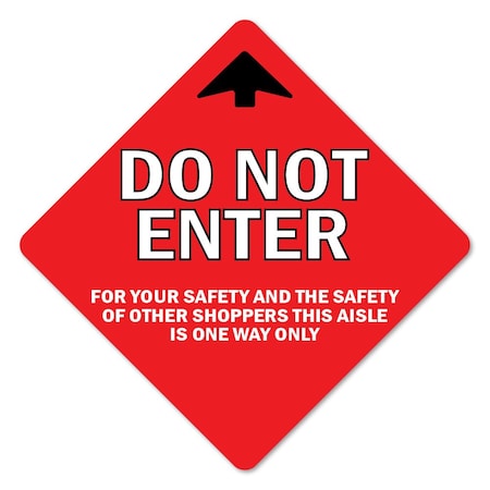 Do Not Enter Arrow Non-Slip Floor Graphic, 6PK